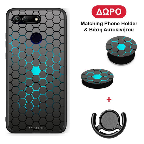 Geometric Hexagonal - Honor View 20 θήκη + Δώρο Phone Holder & Βάση Αυτοκινήτου