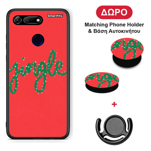 Jingle Xmas - Honor View 20 θήκη + Δώρο Phone Holder & Βάση Αυτοκινήτου