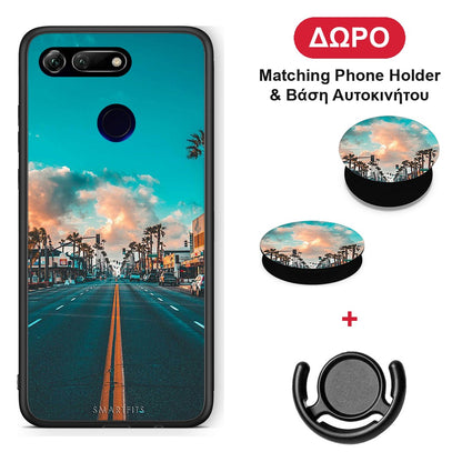 Landscape City - Honor View 20 θήκη + Δώρο Phone Holder & Βάση Αυτοκινήτου