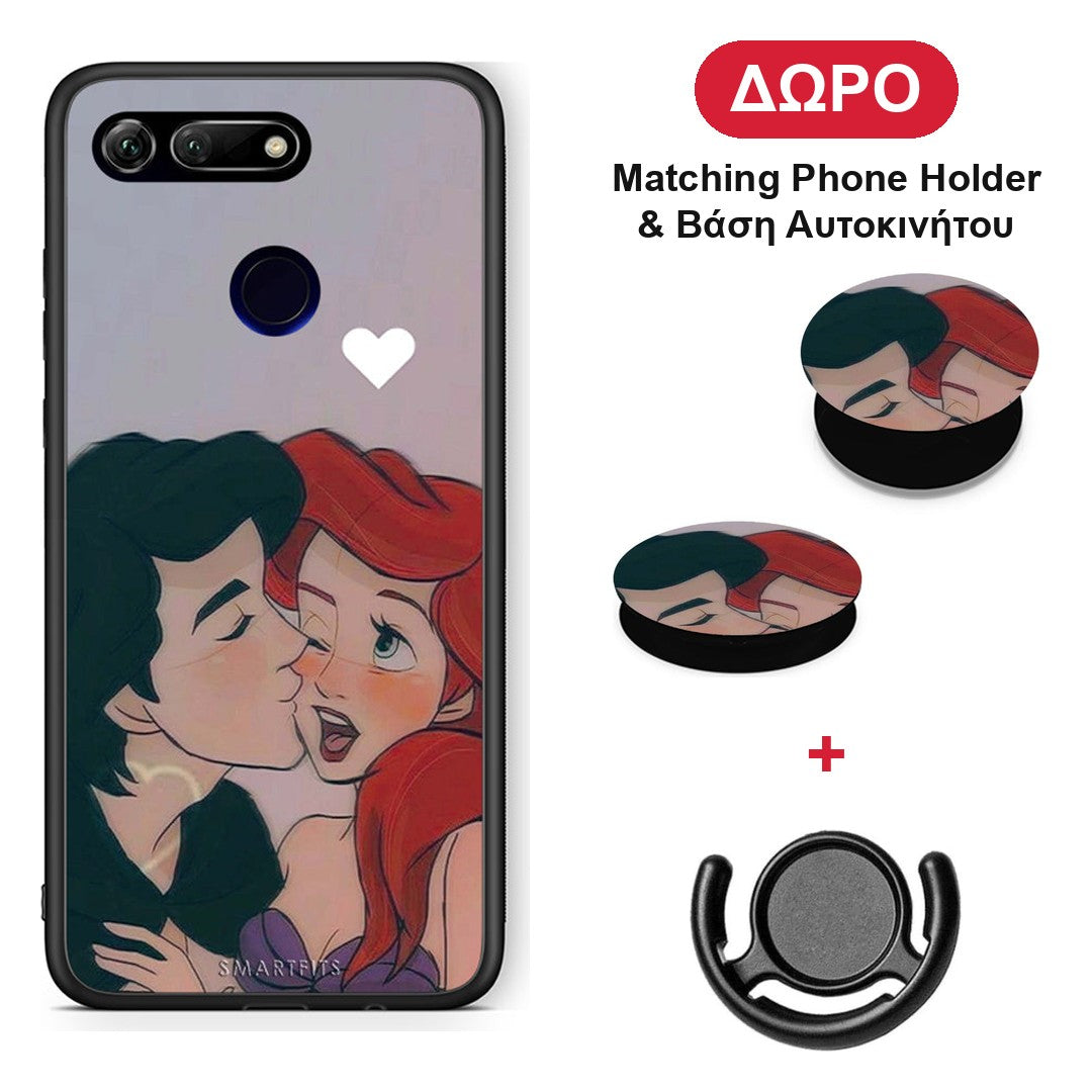 Mermaid Couple - Honor View 20 θήκη + Δώρο Phone Holder & Βάση Αυτοκινήτου