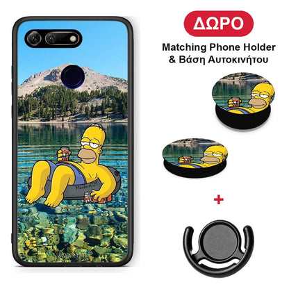 Summer Happiness - Honor View 20 θήκη + Δώρο Phone Holder & Βάση Αυτοκινήτου