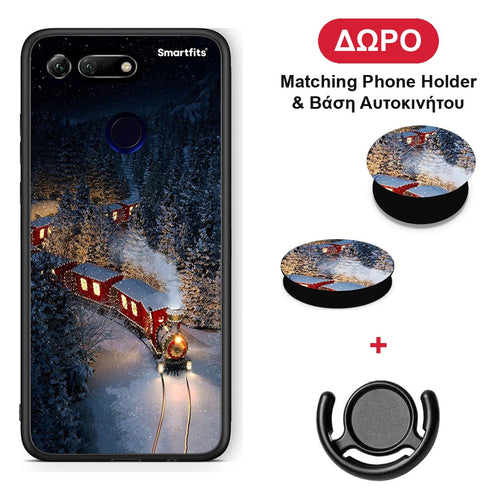 Xmas Train - Honor View 20 θήκη + Δώρο Phone Holder & Βάση Αυτοκινήτου
