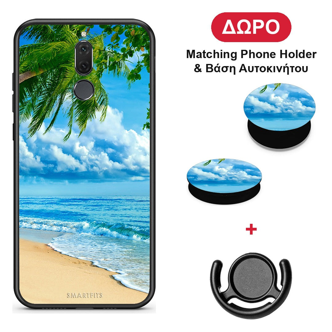 Beautiful Beach - Huawei Mate 10 Lite θήκη + Δώρο Phone Holder & Βάση Αυτοκινήτου