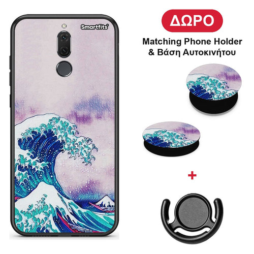 Blue Waves - Huawei Mate 10 Lite θήκη + Δώρο Phone Holder & Βάση Αυτοκινήτου