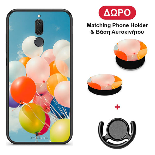 Colorful Balloons - Huawei Mate 10 Lite θήκη + Δώρο Phone Holder & Βάση Αυτοκινήτου