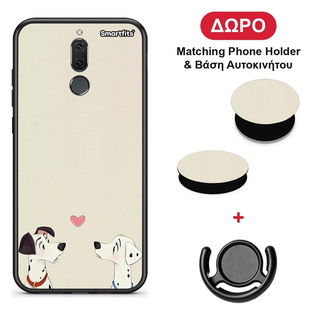 Dalmatians Love - Huawei Mate 10 Lite θήκη + Δώρο Phone Holder & Βάση Αυτοκινήτου