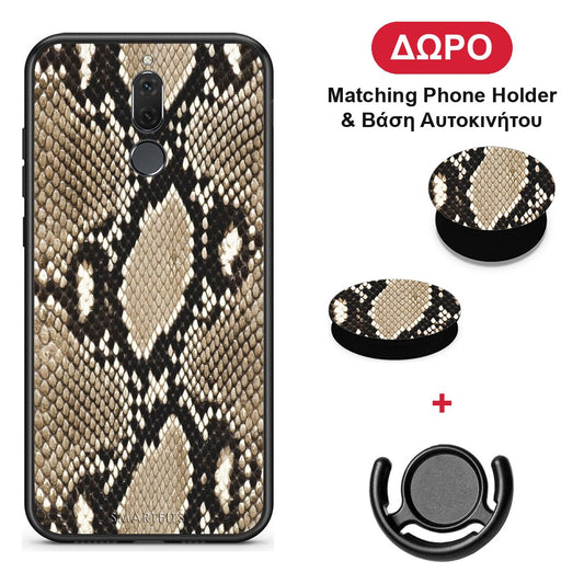 Animal Fashion Snake - Huawei Mate 10 Lite θήκη + Δώρο Phone Holder & Βάση Αυτοκινήτου