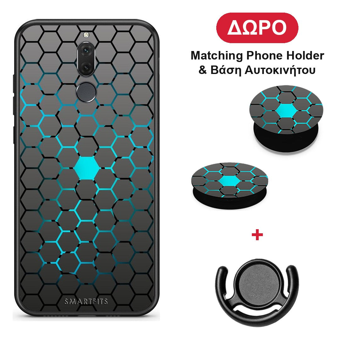 Geometric Hexagonal - Huawei Mate 10 Lite θήκη + Δώρο Phone Holder & Βάση Αυτοκινήτου