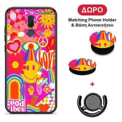 Hippie Love - Huawei Mate 10 Lite θήκη + Δώρο Phone Holder & Βάση Αυτοκινήτου