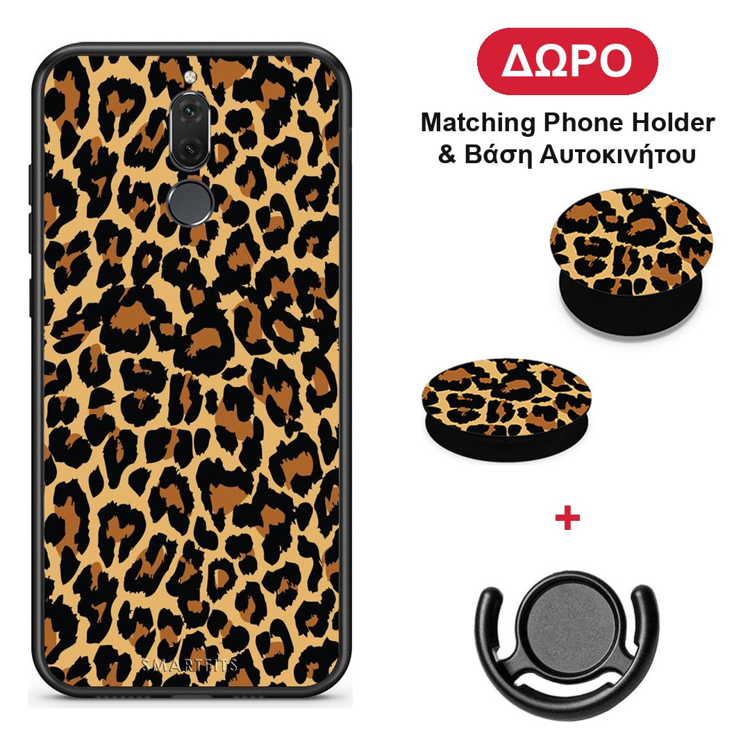 Animal Leopard - Huawei Mate 10 Lite θήκη + Δώρο Phone Holder & Βάση Αυτοκινήτου