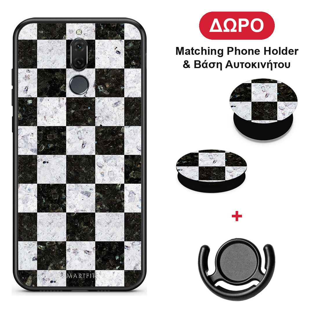 Marble Square Geometric - Huawei Mate 10 Lite θήκη + Δώρο Phone Holder & Βάση Αυτοκινήτου