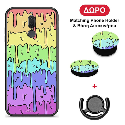 Melting Rainbow - Huawei Mate 10 Lite θήκη + Δώρο Phone Holder & Βάση Αυτοκινήτου