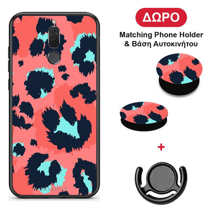 Animal Pink Leopard - Huawei Mate 10 Lite θήκη + Δώρο Phone Holder & Βάση Αυτοκινήτου