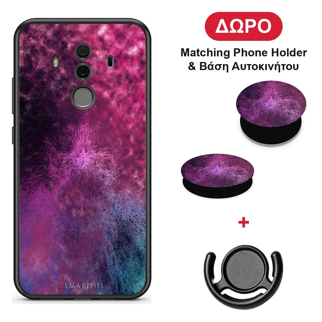 Galactic Aurora - Huawei Mate 10 Pro θήκη + Δώρο Phone Holder & Βάση Αυτοκινήτου