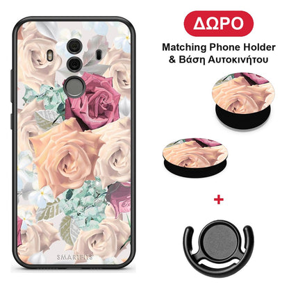 Floral Bouquet - Huawei Mate 10 Pro θήκη + Δώρο Phone Holder & Βάση Αυτοκινήτου