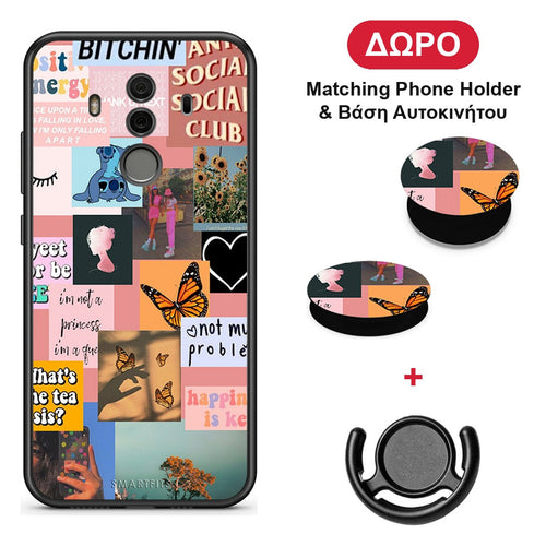 Collage Bitchin - Huawei Mate 10 Pro θήκη + Δώρο Phone Holder & Βάση Αυτοκινήτου