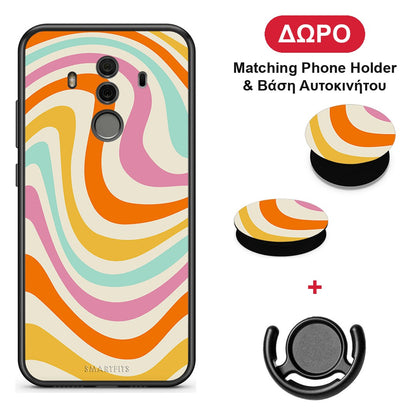 Colourful Waves - Huawei Mate 10 Pro θήκη + Δώρο Phone Holder & Βάση Αυτοκινήτου