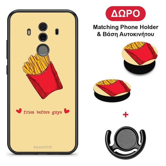 Fries Before Guys - Huawei Mate 10 Pro θήκη + Δώρο Phone Holder & Βάση Αυτοκινήτου