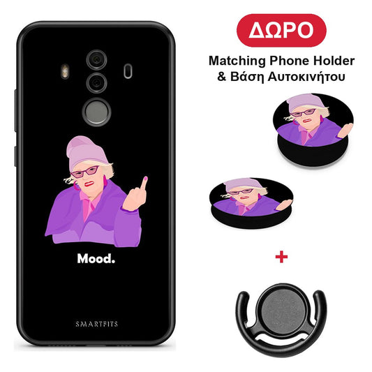 Grandma Mood Black - Huawei Mate 10 Pro θήκη + Δώρο Phone Holder & Βάση Αυτοκινήτου