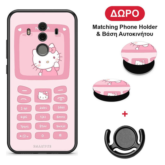 Hello Kitten - Huawei Mate 10 Pro θήκη + Δώρο Phone Holder & Βάση Αυτοκινήτου