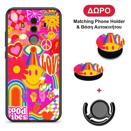 Hippie Love - Huawei Mate 10 Pro θήκη + Δώρο Phone Holder & Βάση Αυτοκινήτου