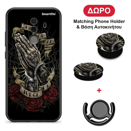 Judge By God - Huawei Mate 10 Pro θήκη + Δώρο Phone Holder & Βάση Αυτοκινήτου