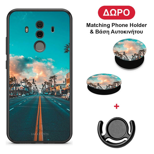 Landscape City - Huawei Mate 10 Pro θήκη + Δώρο Phone Holder & Βάση Αυτοκινήτου