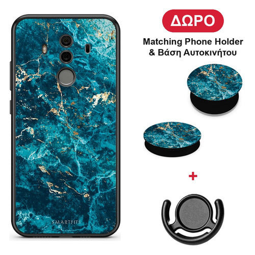 Marble Blue - Huawei Mate 10 Pro θήκη + Δώρο Phone Holder & Βάση Αυτοκινήτου