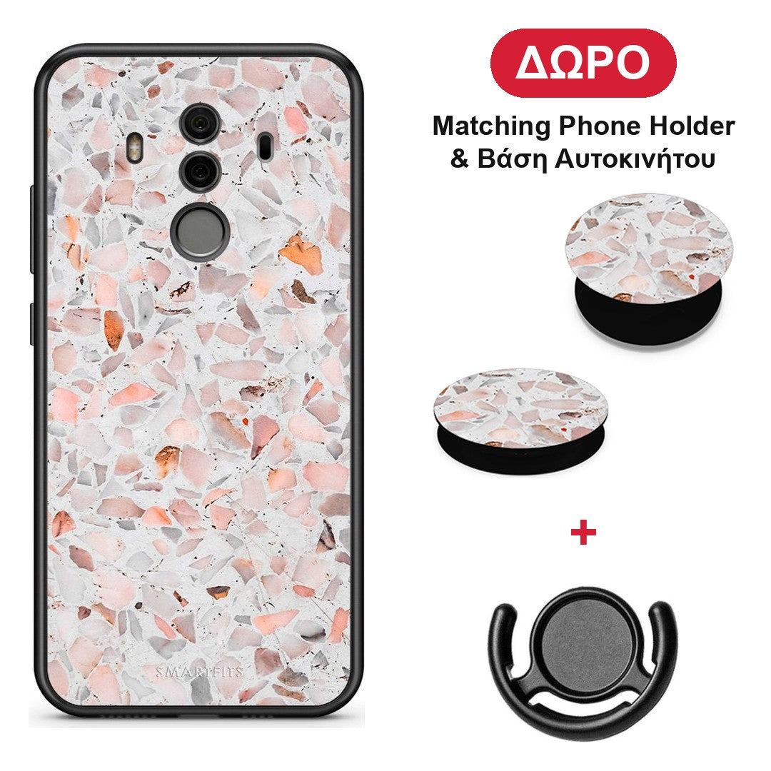 Marble Terrazzo - Huawei Mate 10 Pro θήκη + Δώρο Phone Holder & Βάση Αυτοκινήτου
