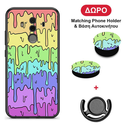 Melting Rainbow - Huawei Mate 10 Pro θήκη + Δώρο Phone Holder & Βάση Αυτοκινήτου