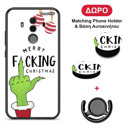 Merry F Xmas - Huawei Mate 10 Pro θήκη + Δώρο Phone Holder & Βάση Αυτοκινήτου