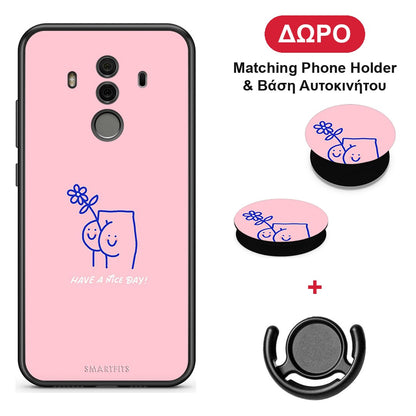 Nice Day - Huawei Mate 10 Pro θήκη + Δώρο Phone Holder & Βάση Αυτοκινήτου
