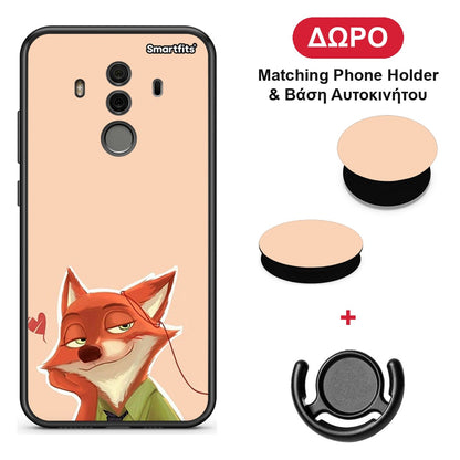 Nick Wilde And Judy Hopps Love 1 - Huawei Mate 10 Pro θήκη + Δώρο Phone Holder & Βάση Αυτοκινήτου