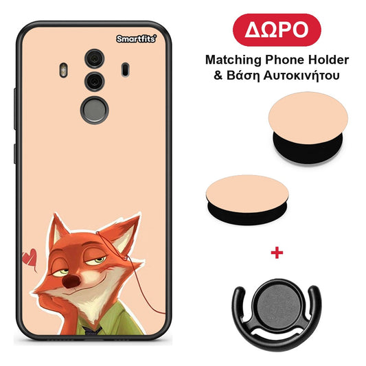 Nick Wilde And Judy Hopps Love 1 - Huawei Mate 10 Pro θήκη + Δώρο Phone Holder & Βάση Αυτοκινήτου