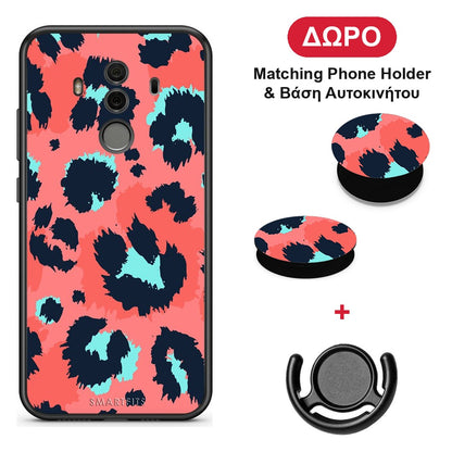 Animal Pink Leopard - Huawei Mate 10 Pro θήκη + Δώρο Phone Holder & Βάση Αυτοκινήτου