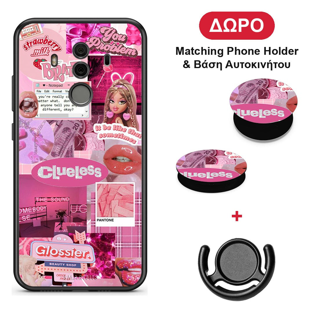 Pink Love - Huawei Mate 10 Pro θήκη + Δώρο Phone Holder & Βάση Αυτοκινήτου