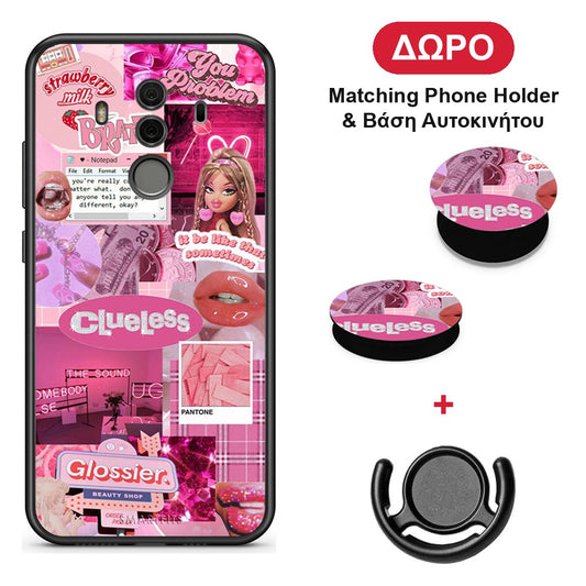 Pink Love - Huawei Mate 10 Pro θήκη + Δώρο Phone Holder & Βάση Αυτοκινήτου