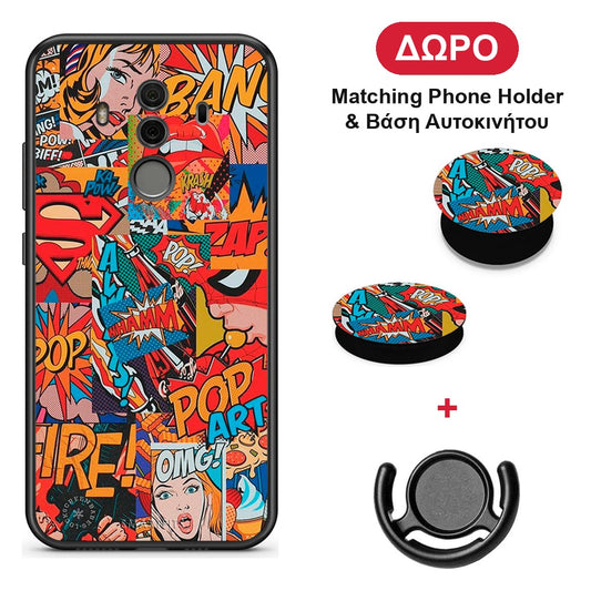 PopArt OMG - Huawei Mate 10 Pro θήκη + Δώρο Phone Holder & Βάση Αυτοκινήτου