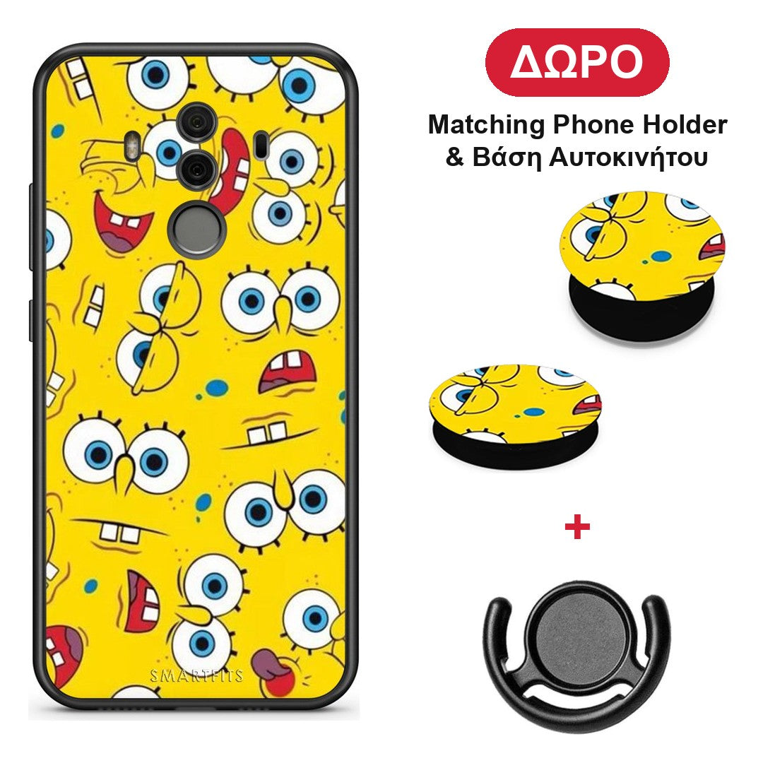 PopArt Sponge - Huawei Mate 10 Pro θήκη + Δώρο Phone Holder & Βάση Αυτοκινήτου