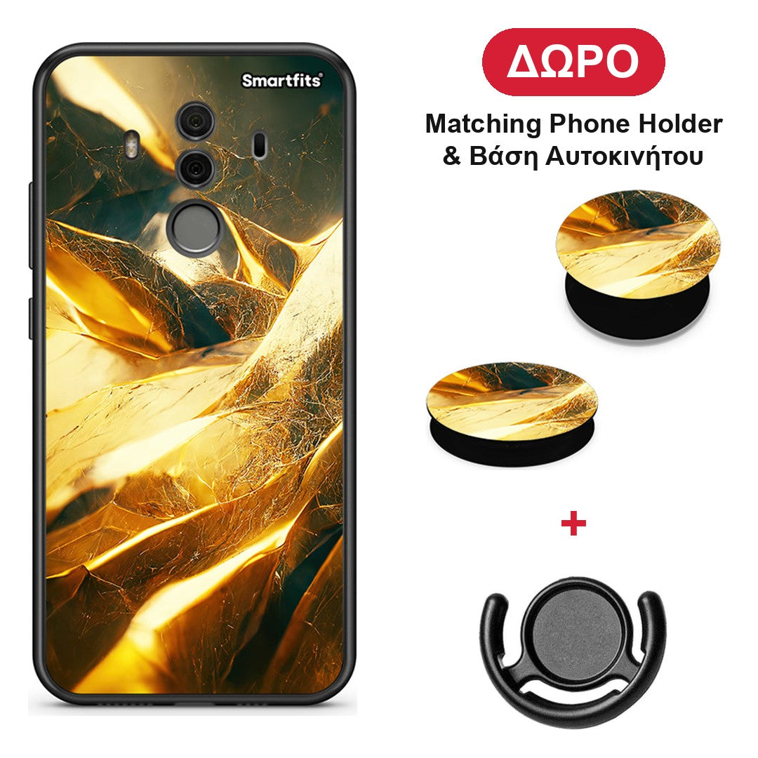 Real Gold - Huawei Mate 10 Pro θήκη + Δώρο Phone Holder & Βάση Αυτοκινήτου