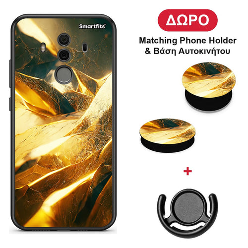 Real Gold - Huawei Mate 10 Pro θήκη + Δώρο Phone Holder & Βάση Αυτοκινήτου
