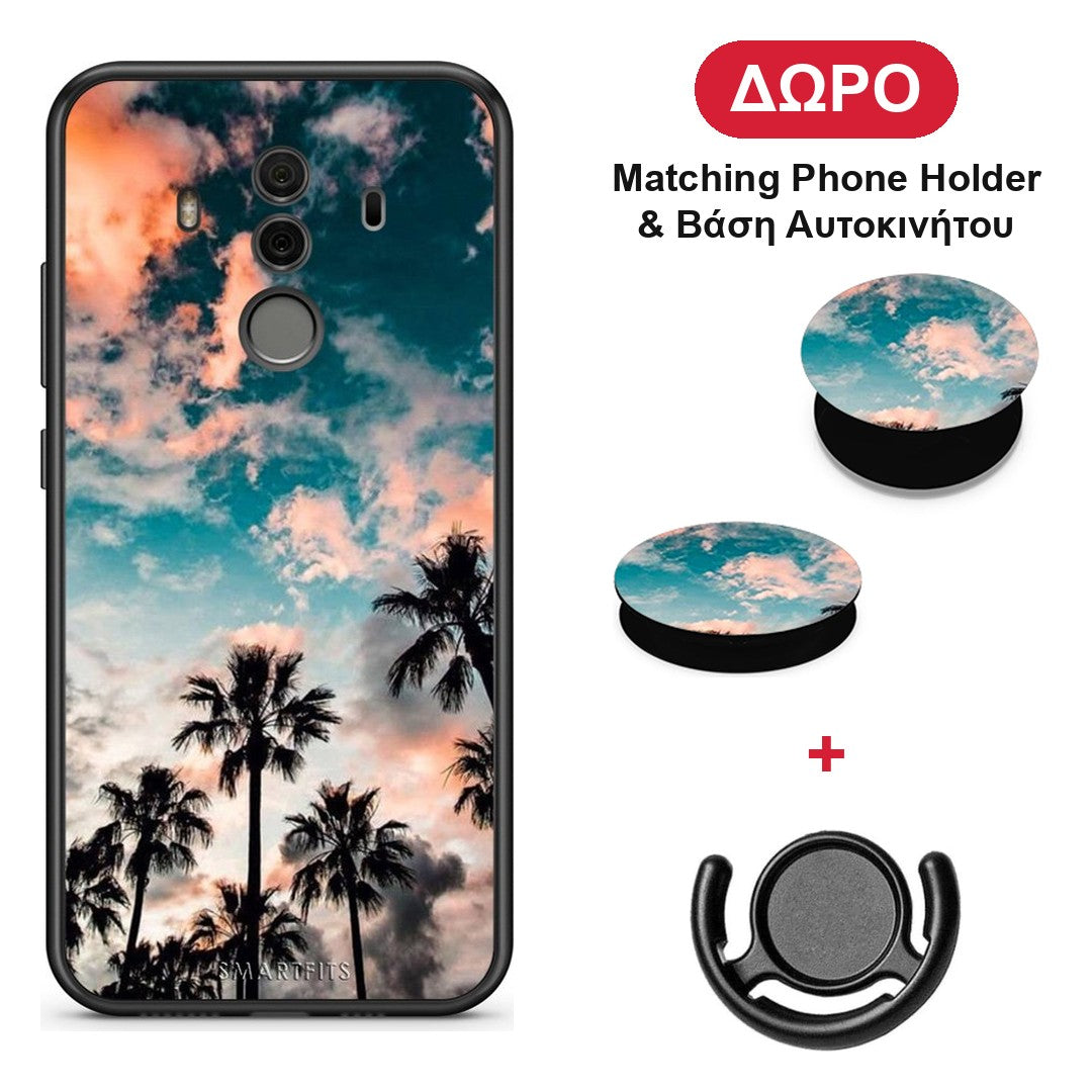 Summer Sky - Huawei Mate 10 Pro θήκη + Δώρο Phone Holder & Βάση Αυτοκινήτου