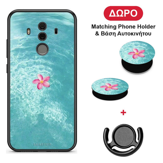 Water Flower - Huawei Mate 10 Pro θήκη + Δώρο Phone Holder & Βάση Αυτοκινήτου