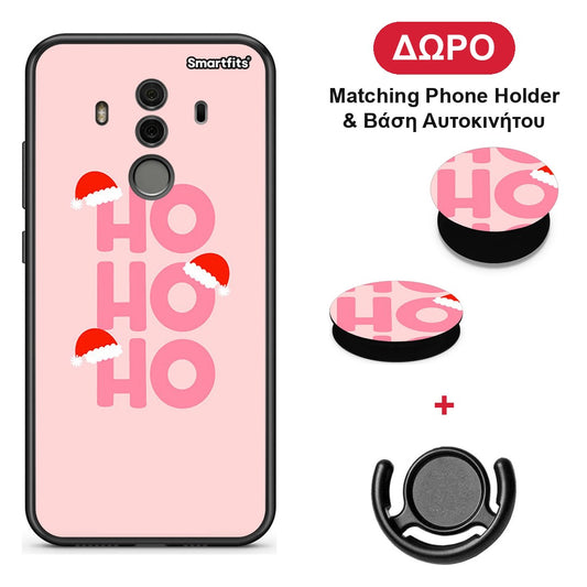 Xmas Ho Ho Ho - Huawei Mate 10 Pro θήκη + Δώρο Phone Holder & Βάση Αυτοκινήτου