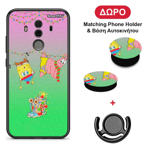 Xmas Lights - Huawei Mate 10 Pro θήκη + Δώρο Phone Holder & Βάση Αυτοκινήτου