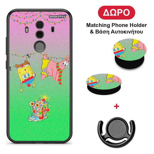 Xmas Lights - Huawei Mate 10 Pro θήκη + Δώρο Phone Holder & Βάση Αυτοκινήτου