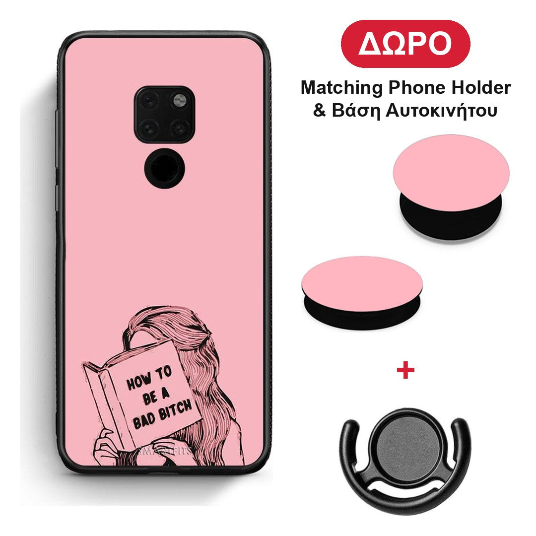 Bad Bitch - Huawei Mate 20 θήκη + Δώρο Phone Holder & Βάση Αυτοκινήτου