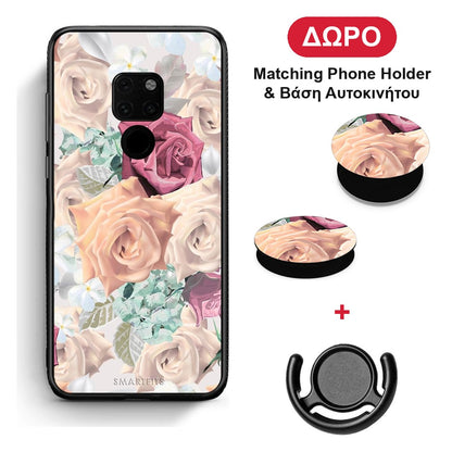 Floral Bouquet - Huawei Mate 20 θήκη + Δώρο Phone Holder & Βάση Αυτοκινήτου