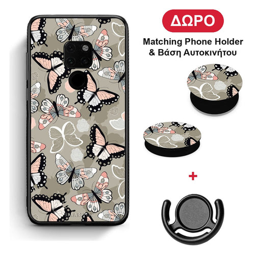 Boho Butterflies - Huawei Mate 20 θήκη + Δώρο Phone Holder & Βάση Αυτοκινήτου