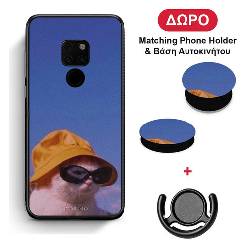 Cat Diva - Huawei Mate 20 θήκη + Δώρο Phone Holder & Βάση Αυτοκινήτου